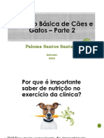 Aula 3 - Nutrição Básica de Cães e Gatos - Parte 2