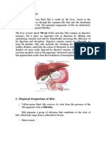 Bile (Report in Biochemistry)