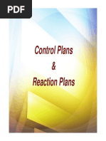 Control and Reactions Plans