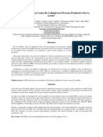 Determinación de Los Costos de Calidad en El Proceso Productivo de La Leche