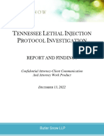 TN Lethal Injection Protocol Investigation Report and Findings 12-13-22