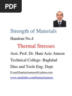 Strength of Materials - Thermal Stresses - Hani Aziz Ameen