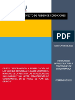 Proyecto de Pliego de Condiciones - Iccu-Lp-011 de 2022