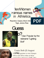 Men & Woman Famous Names in Athletics