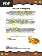 The First Thanksgiving Reading Andc Omprehension Questions-1