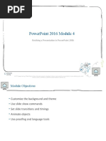 PowerPoint 2016 Module 4 PPT Presentation