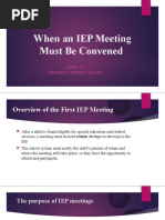 When AN IEP Meeting Is Convened