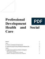 Professional Development in Health and Social Care 4 Pages Draft