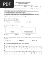 Evaluacion Diagnostica Matematica 2 Basico