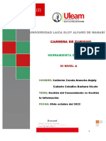 Gestión Del Conocimiento Versus Gestión de La Informacion