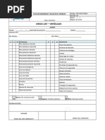 Formato de Check List Camioneta