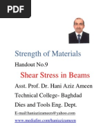 Strength of Materials - Shear Stress in Beams - Hani Aziz Ameen