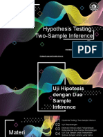 Hypothesis Testing Two Sample Inference 8