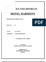 HOTEL HARMONY MBA Project Report Prince Dudhatra