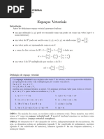 Espaço e Subespaço Vetorial