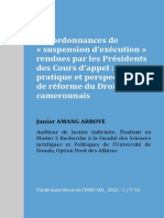 Tiré À Part ARROYE JUNIOR Les Ordonance de Suspension D'exécution