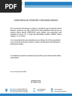 Constancia de Atencion Descanso Medico 04-08-2020