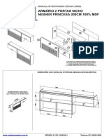 Manual de Montagem - Armario 2 Portas Nicho Nesher Princesa 200cm 100% MDF