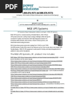 MGE UPS Systems - Power Solutions