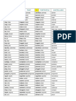 Lista de Verbos Regulares e Irregulares