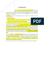 Las Organizaciones y Las Empresas Según Su Tamaño