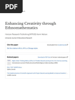 Enhancing Creativity Through Ethnomathematics