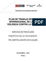 INFORME DE ACTIVIDADES REALIZADAS Violencia Contra La Mujer Noviembre