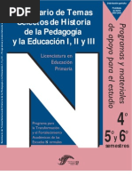 Seminario de Temas Selectos de Historia de La Pedagogía y La Educación I, II y III