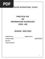 PRACTICAL FILE, Information Technology 402, 2022-23