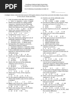 First Preliminary Examination in Math 10