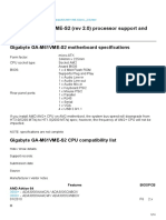 Gigabyte GA-M61VME-S2 Rev 20 Processor Support and Specifications