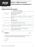 Examen - (AAB01) Cuestionario 1 - Mida Su Nivel de Conocimientos Sobre El Tema en El Cuestionario 1 Del EVA