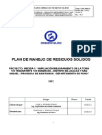 Plan de Manejo de Residuos Sólidos 2022 - Consorcio Juliaca