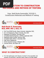 Lecture #1 Introduction To Construction Materials and Method of Testing