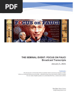 Transcript of Focus On Fauci - January 5 2020