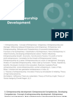 Entrepreneurship Development