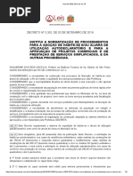 Decreto 3302 2019 de Itu SP