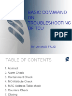 Basic Command On Troubleshooting of TCU