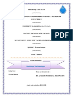 Devoir de Maison Statistique - David KEGBE - Hydromécanique