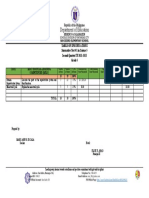 TABLE OF SPECIFICATIONS Science