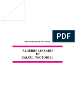 Cours D'algebre Lineaire Et Calcul Vectoriel Bachelier 1 Um-1