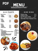 Menu Menu: Ala Carte