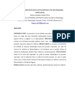 Atención Odontologíca en Pacientes Con Necesidades Especiales