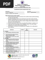 Classroom Fleeting Observation Tool