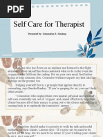 Self Care For Therapist