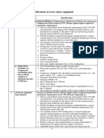 Specifications of Sewer Safety Equipment