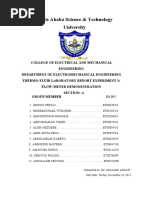 FLOW METER DEMONSTATION Report