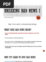 MedPsy - 6th Lecture - Breaking Bad News 1