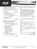 A2 UNIT 8 Test Higher