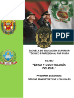 Silabo Desarrollado de Etica y Deontologia Policial